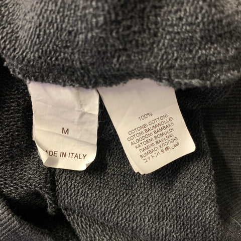BRUNELLO CUCINELLI Size M Grey Heather Cotton 1/2 zip Pullover