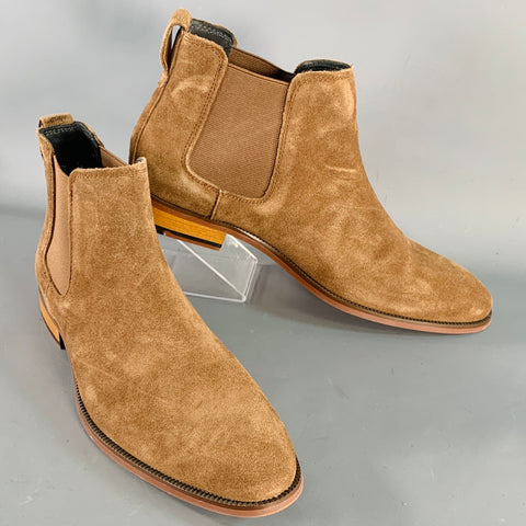 NORDSTROM Size 9 Lawrence Brown Suede Ankle Chelsea Boots