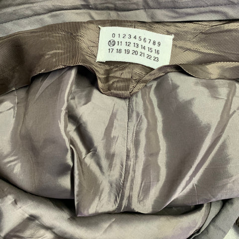 MAISON MARTIN MARGIELA Size 36 Brown Twill Wool Flat Front Dress Pants