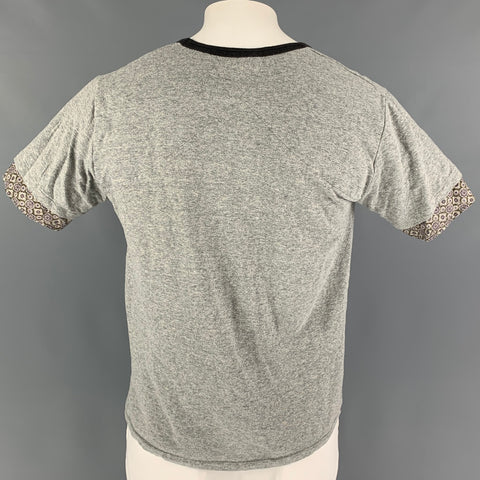 SASQUATCHfabrix Size XL Grey Cotton Silk Crew-Neck T-shirt