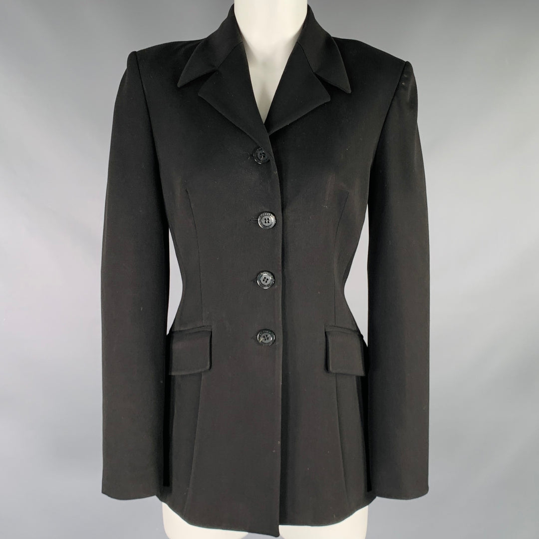 VERTIGO Size S Black Single Breasted Blazer