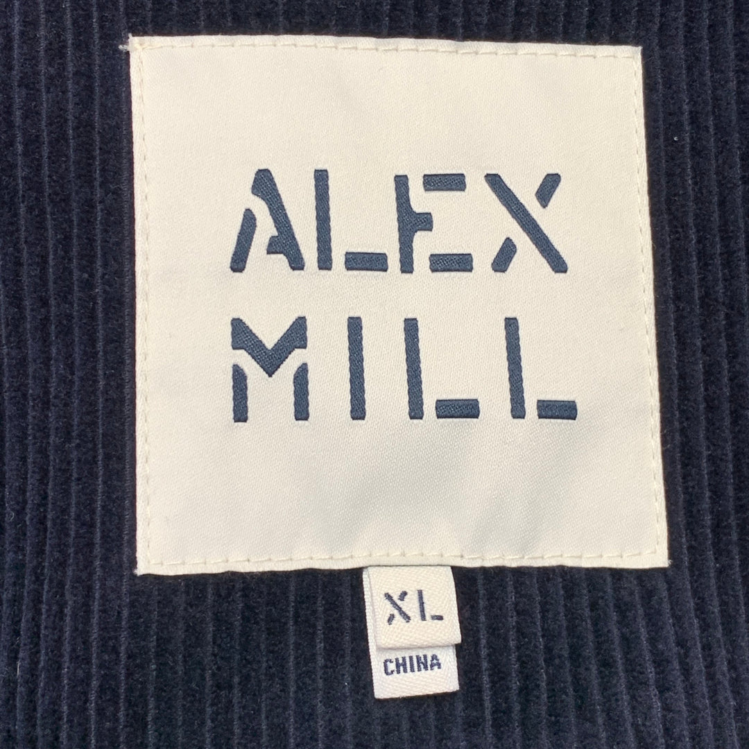 ALEX MILL Size XL Navy Corduroy Cotton Notch Lapel Sport Coat