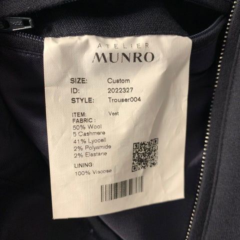 ATELIER MUNRO Size M Black Solid Wool Blend Double Zipper Vest