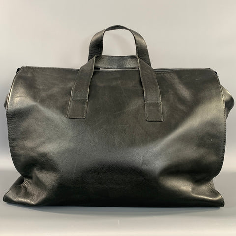 EMPORIO ARMANI Black Leather Briefcase