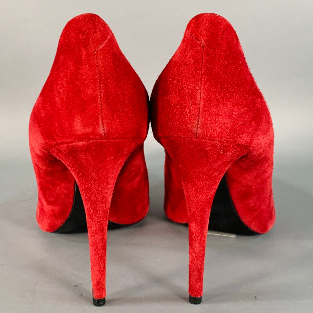 ALEXANDER WANG Size 9 Annika Red Oxblood Suede Pointed Toe Stiletto Pumps