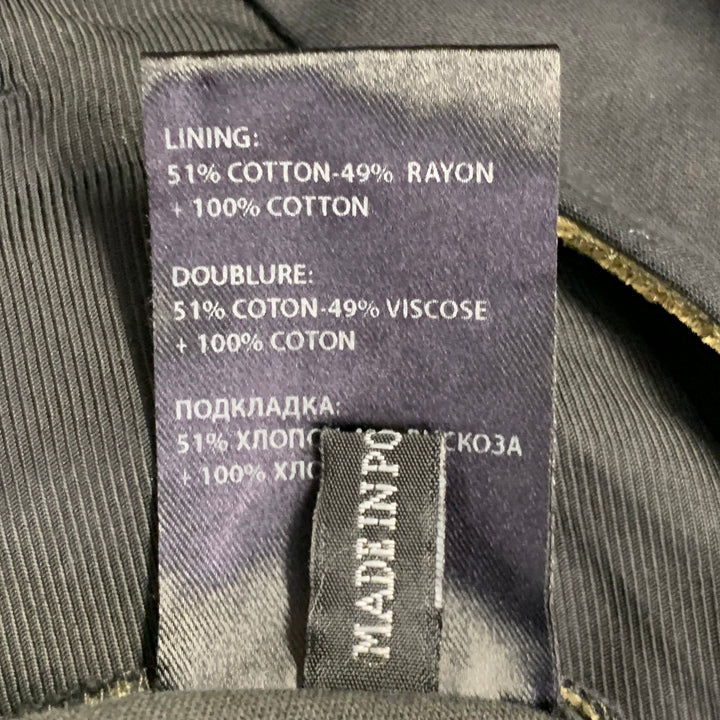 HAIDER ACKERMANN Size 32 Olive Black Velvet Acetate Blend Casual Pants