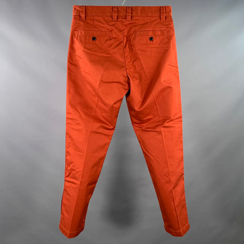 DIESEL Size 31 Orange Rust Twill Cotton Flat Front Casual Pants