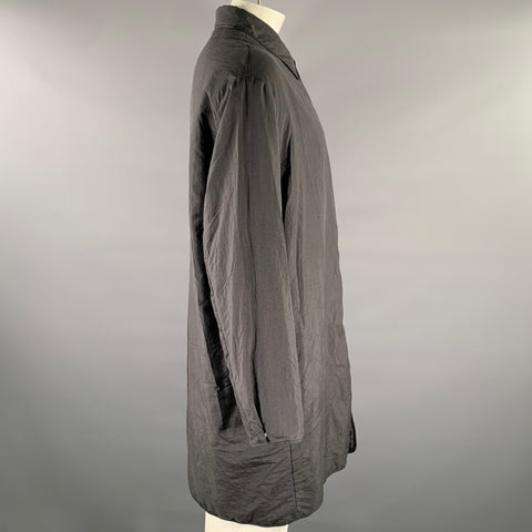 Manteau JIL SANDER Taille 44 Noir Polyamide Soie Bouton Pression