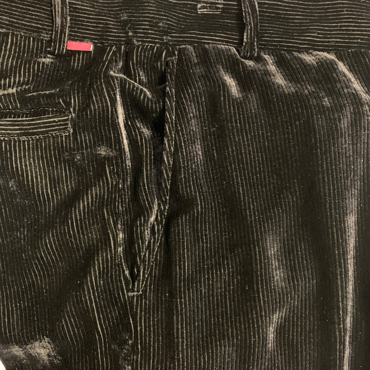 SIES MARJAN Size S Black Velvet Silk Cotton Button Up Shirt Pants Set