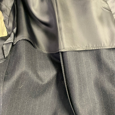 BROOKS BROTHERS Size 42 Navy Grey Pinstripe Wool 3PC Suit
