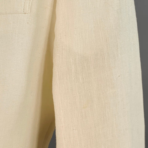 NORDSTROM Size 40 Cream Linen Notch Lapel Sport Coat