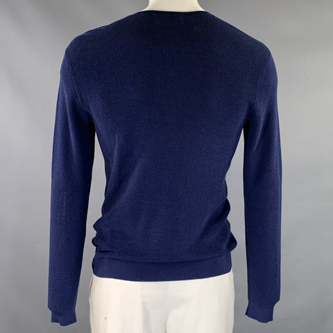 THE KOOPLES Size L Navy Cotton Pullover Sweater