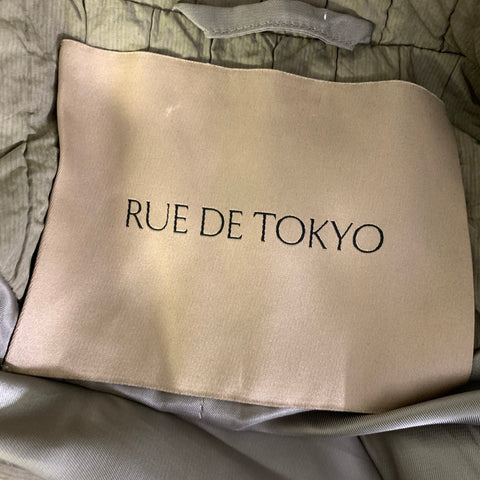 RUE DE TOKYO Size M Khaki Olive Quilted Cotton Blend Jacket
