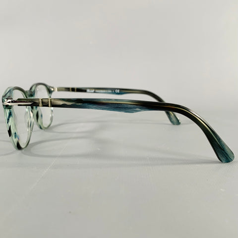 PERSOL Blue Grey Marbled Acetate Eyeglasses Frames