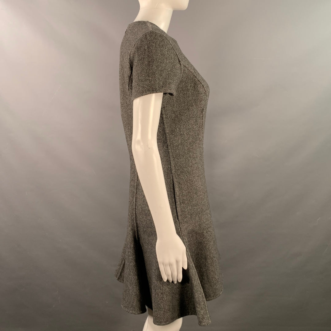 CHRISTIAN DIOR Size 8 Grey Black Textured Tulip Knee Length Dress – Sui  Generis Designer Consignment