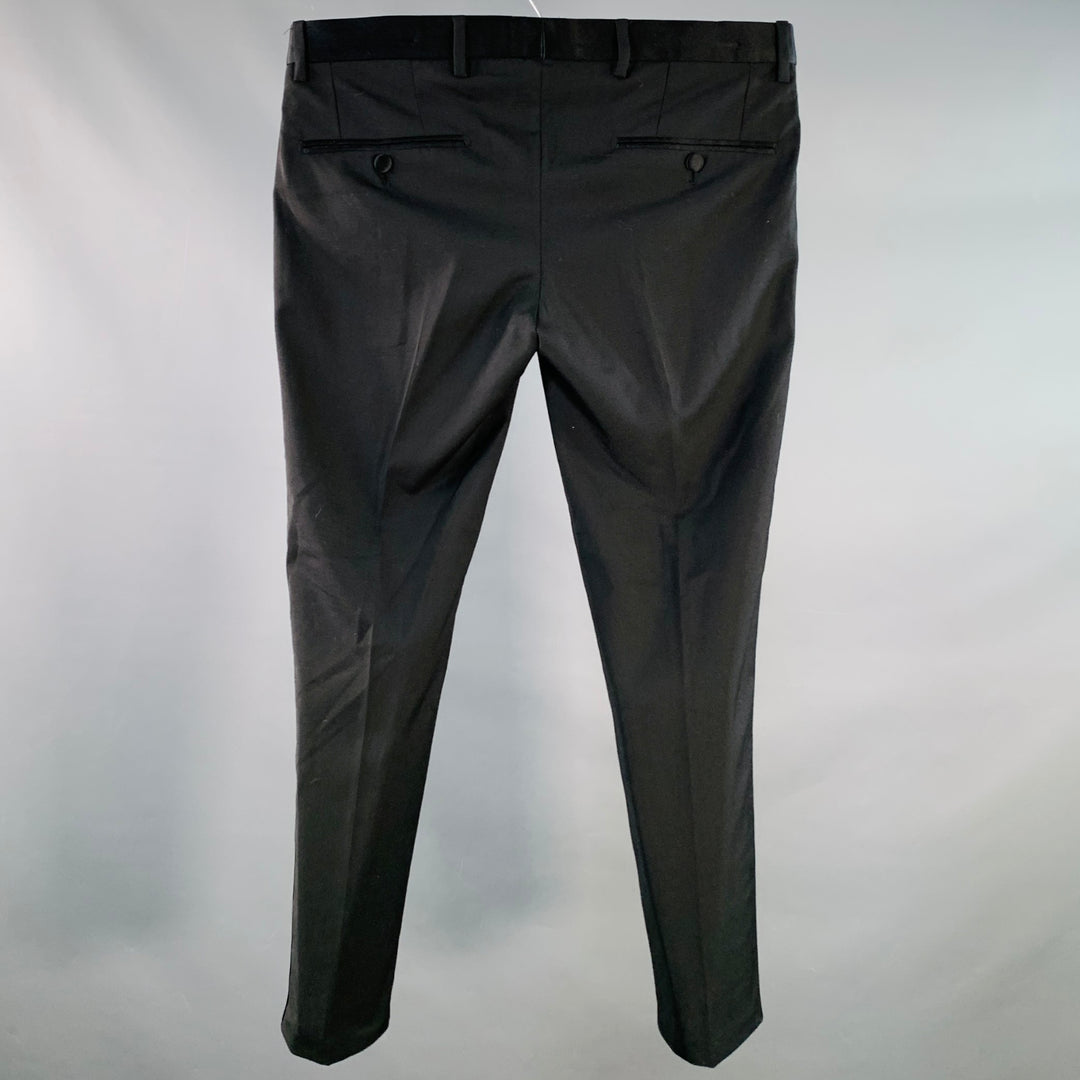 black polyester dress pants DOLCE & GABBANA Size 32 Black Polyester Blend Tuxedo Dress Pants – Sui  Generis Designer Consignment