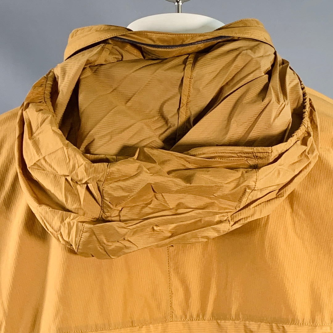 GOLDWIN Size L Brown Nylon Windbreaker Zip Up Jacket