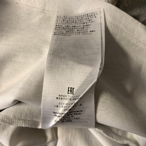 MM6 MAISON MARGIELA Size XS Silver White Cotton Metallic T Shirt Womens