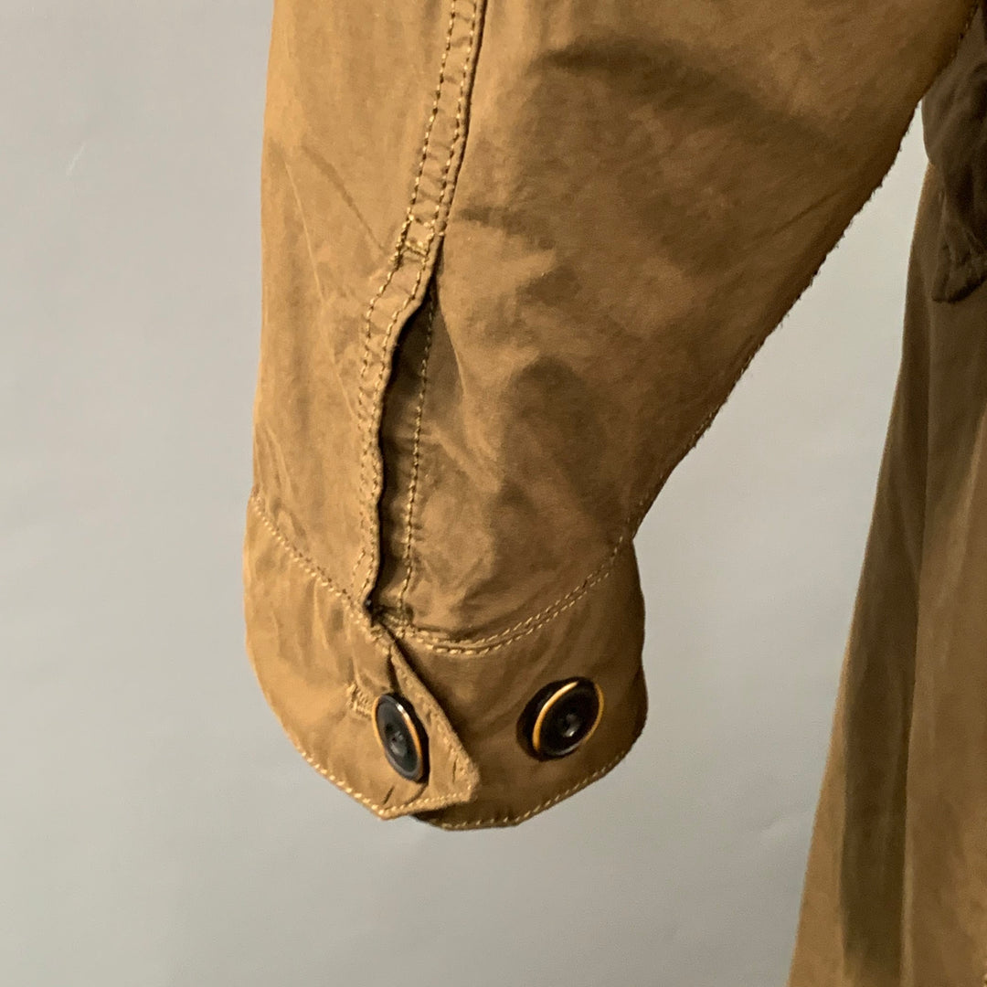 JOHN VARVATOS STAR USA Size M Brown Cotton Blend Hooded Coat