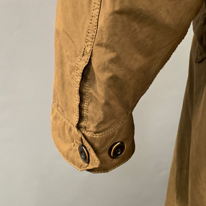JOHN VARVATOS STAR USA Size M Brown Cotton Blend Hooded Coat