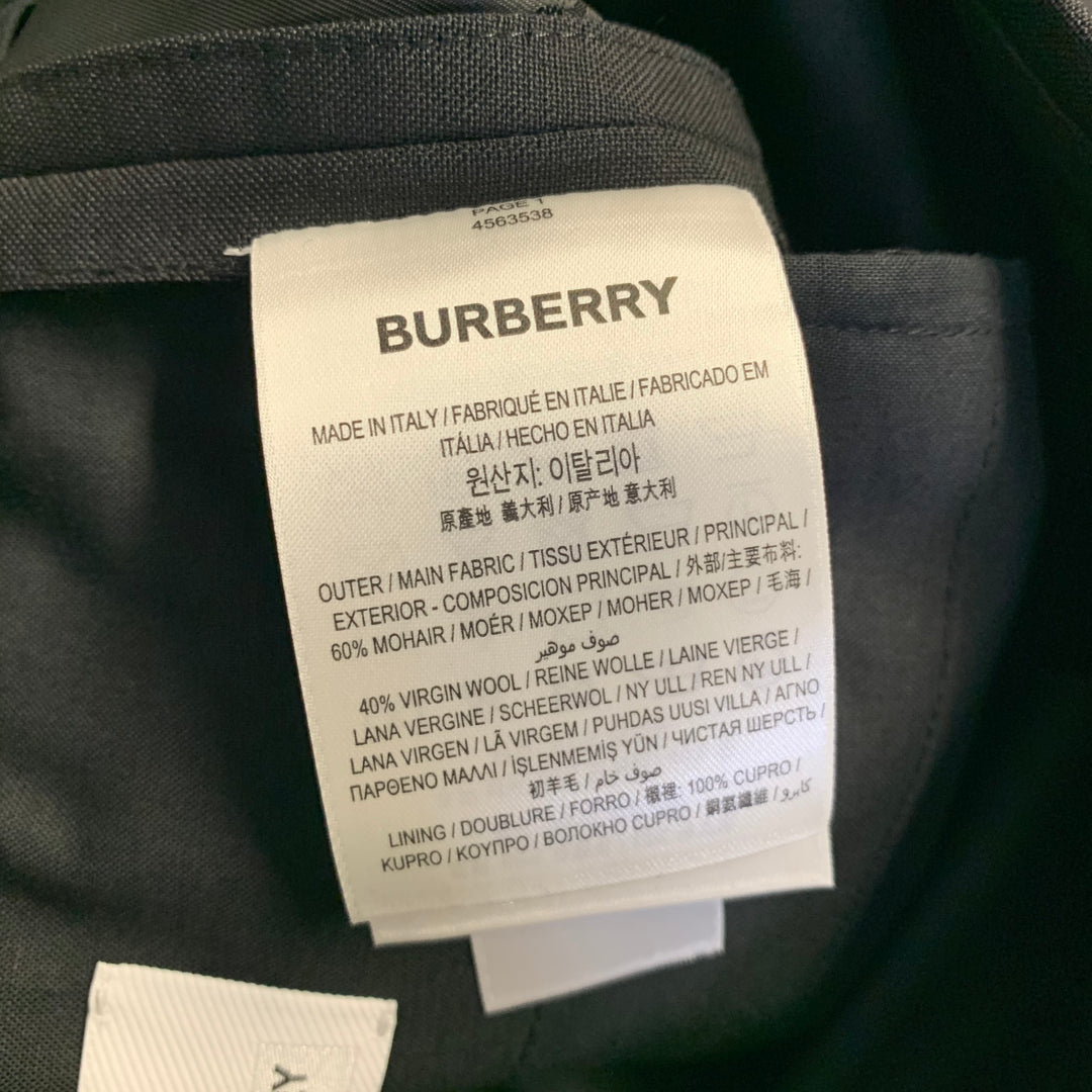 BURBERRY Size 32 Black Mohair / Wool Zip Fly Dress Pants