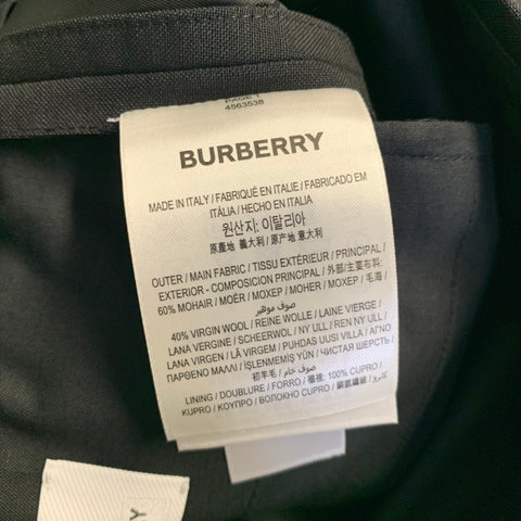 BURBERRY Size 32 Black Mohair / Wool Zip Fly Dress Pants