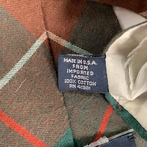 RALPH LAUREN Green Multi Color Plaid Cotton Tie