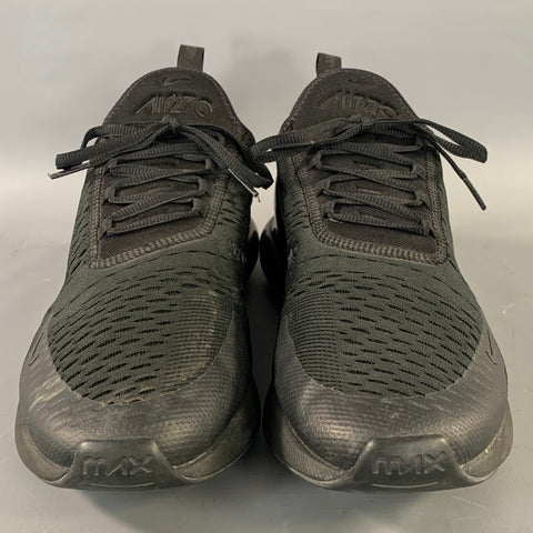 NIKE Size 10.5 Black Mesh Runner Sneakers