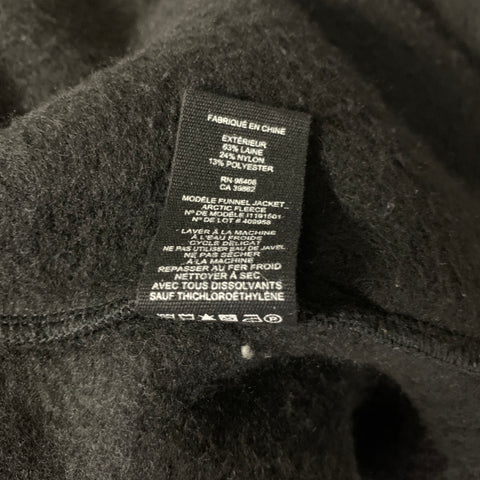 THEORY Size S Black Fleece Wool Blend Double Zipper Jacket