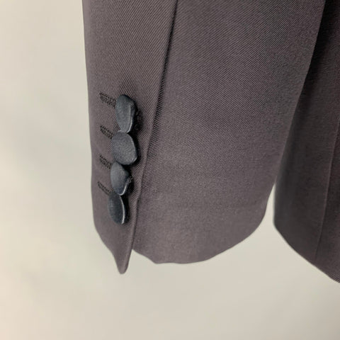CALVIN KLEIN COLLECTION Size 38 Black Wool Peak Lapel Sport Coat