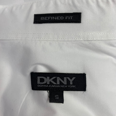DKNY Size S White French Cuff Long Sleeve Shirt
