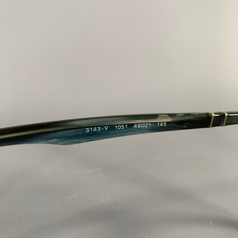 PERSOL Blue Grey Marbled Acetate Eyeglasses Frames