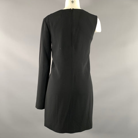 HELMUT LANG Size 4 Black Viscose Knee-Length Cocktail Dress