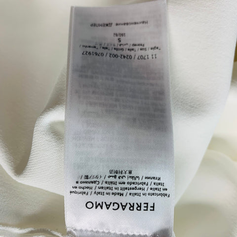 SALVATORE FERRAGAMO Taille S Débardeur décontracté en mélange de viscose blanche