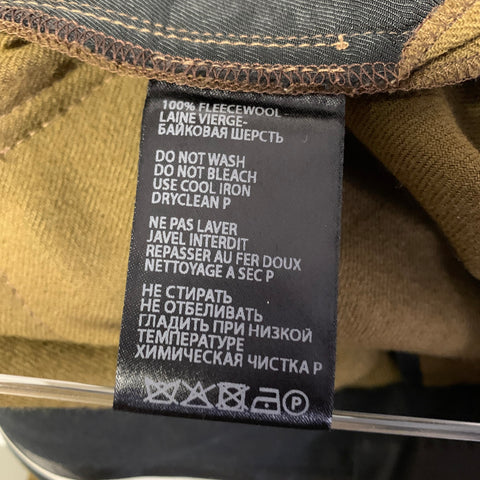 HAIDER ACKERMANN Size 31 Brown Olive Wool Pleated Casual Pants