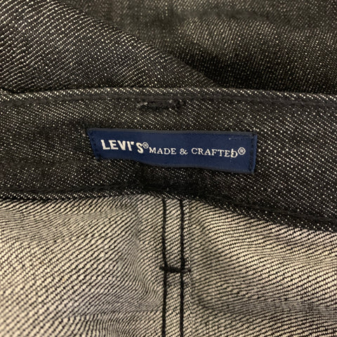 LEVI'S Size 32 Black Dark Grey Cotton Straight Denim Jeans