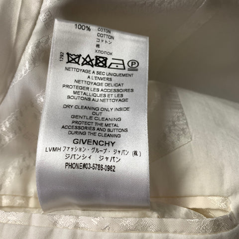 GIVENCHY Chest Size 34 White Off White Cotton Sport Coat