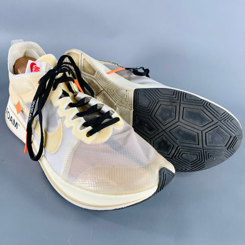 NIKE x OFF-WHITE 2017 Size 11 The Ten White Translucent Synthetic Athletic Sneakers