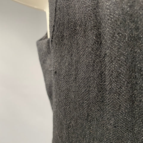 ROBERT GELLER Size M Black Shawl Collar Wool Blend Vest