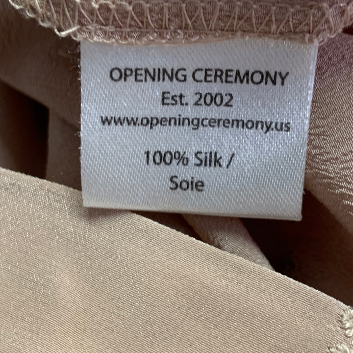 OPENING CEREMONY Size S Pink Silk Embroidered Harem Casual Pants