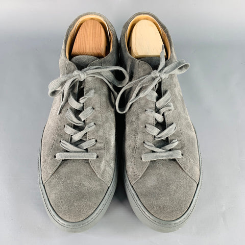 KOIO Size 12 Grey Suede Low Top Rubber Sole Sneakers