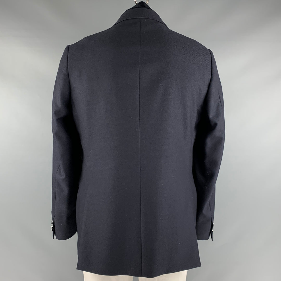 CORNELIANI Size 42 Navy Virgin Wool Single Breasted Jacket