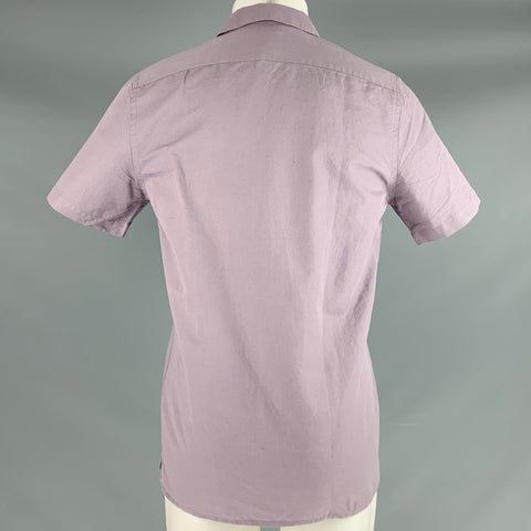 PAUL SMITH Size S Purple Linen Cotton Camp Short Sleeve Shirt