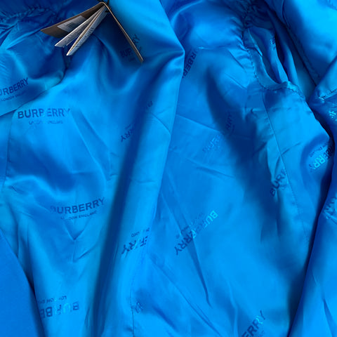 BURBERRY SS23 Size 40 Blue Wool Peak Lapel Double Breasted Suit