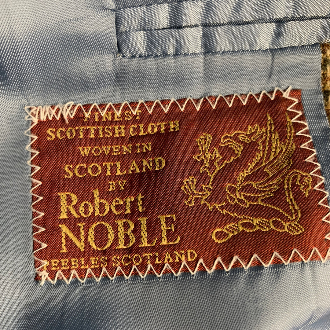 O'CONNELL'S Size 42 Long Brown Red Glenplaid Wool Sport Coat