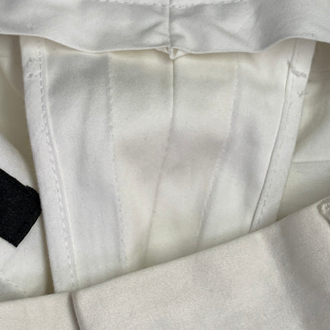 IZZUE Size 32 White Cotton Blend Flat Front Casual Pants