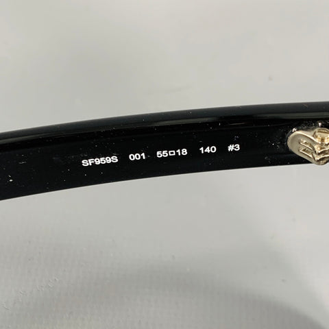 SALVATORE FERRAGAMO Black Acetate Sunglasses