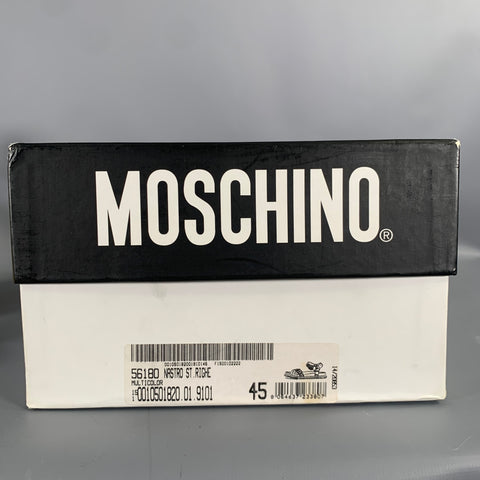 MOSCHINO Nastro St. Righe Size 12 Multi-Color Geometric Sandals