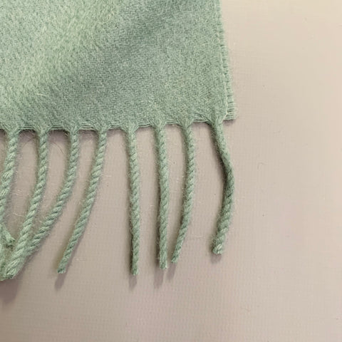 O'CONNELL'S Green Jade Cashmere Fringe Scarf
