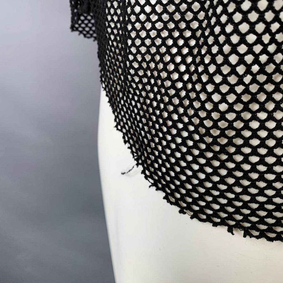 ZADIG & VOLTAIRE Size S Black Mesh Henley Vest